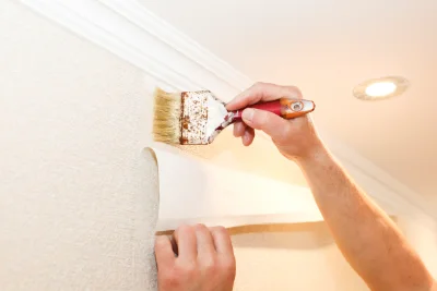 Pose de papier peint à Pujo — revêtements muraux et toiles de verre